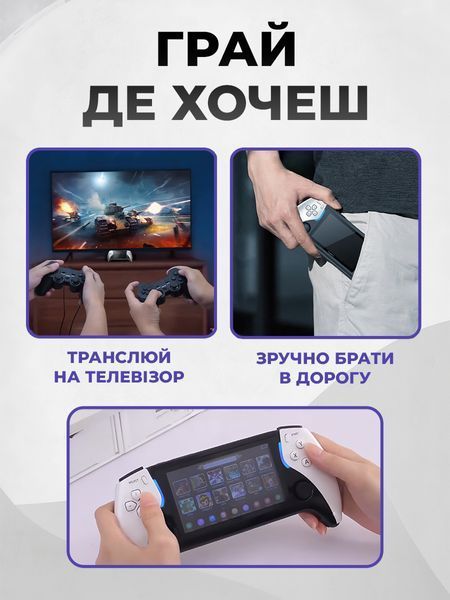 Портативна ігрова консоль 4,3" IPS дисплей, 10 000 ігор, ретро приставка з HD графікою T_0100362 фото