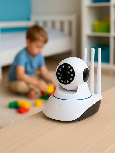 Wi-Fi IP-камера з поворотом 355&deg;, нічним баченням та датчиком руху, передача аудіо і відео T_0100207 фото