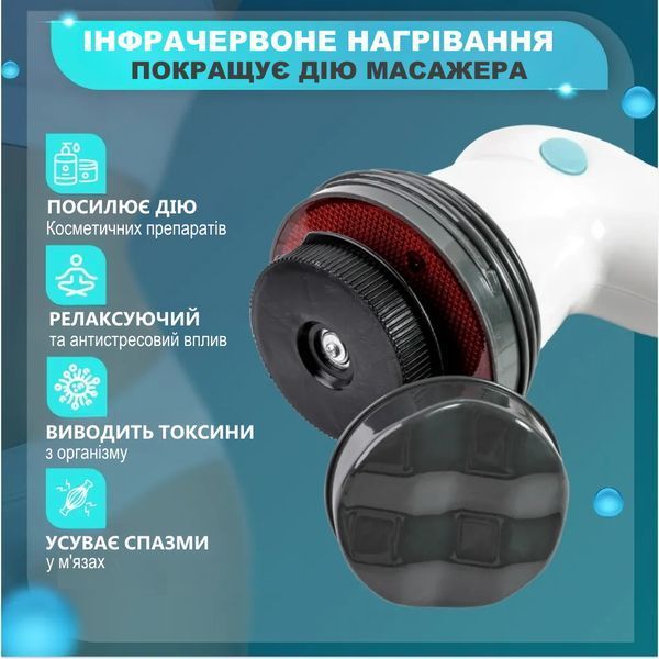 Ручной инфракрасный вибромассажер, 5 насадок и 3 режима, для всего тела T_2398 фото