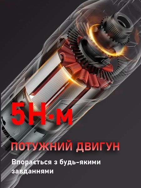 Аккумуляторная электроотвёртка с реверсом, подсветкой, 4 режимами, магнитным держателем и зарядкой TYPE-C, 27 бит T_0100167 фото