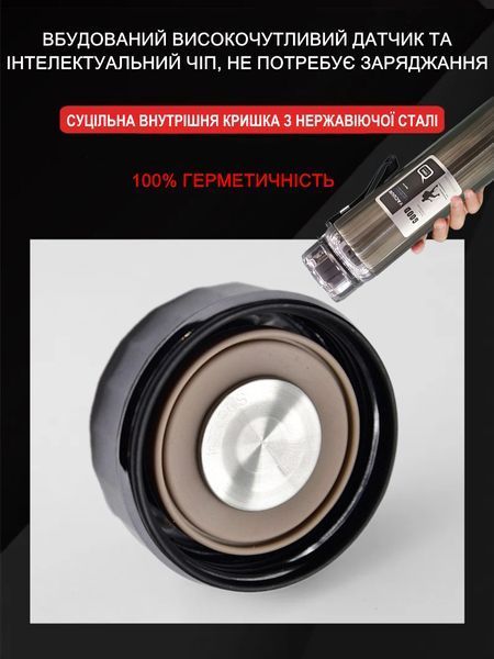 Термос з LED-сенсором температури та ситечком, нержавіюча сталь, 800 мл Т_2915 фото